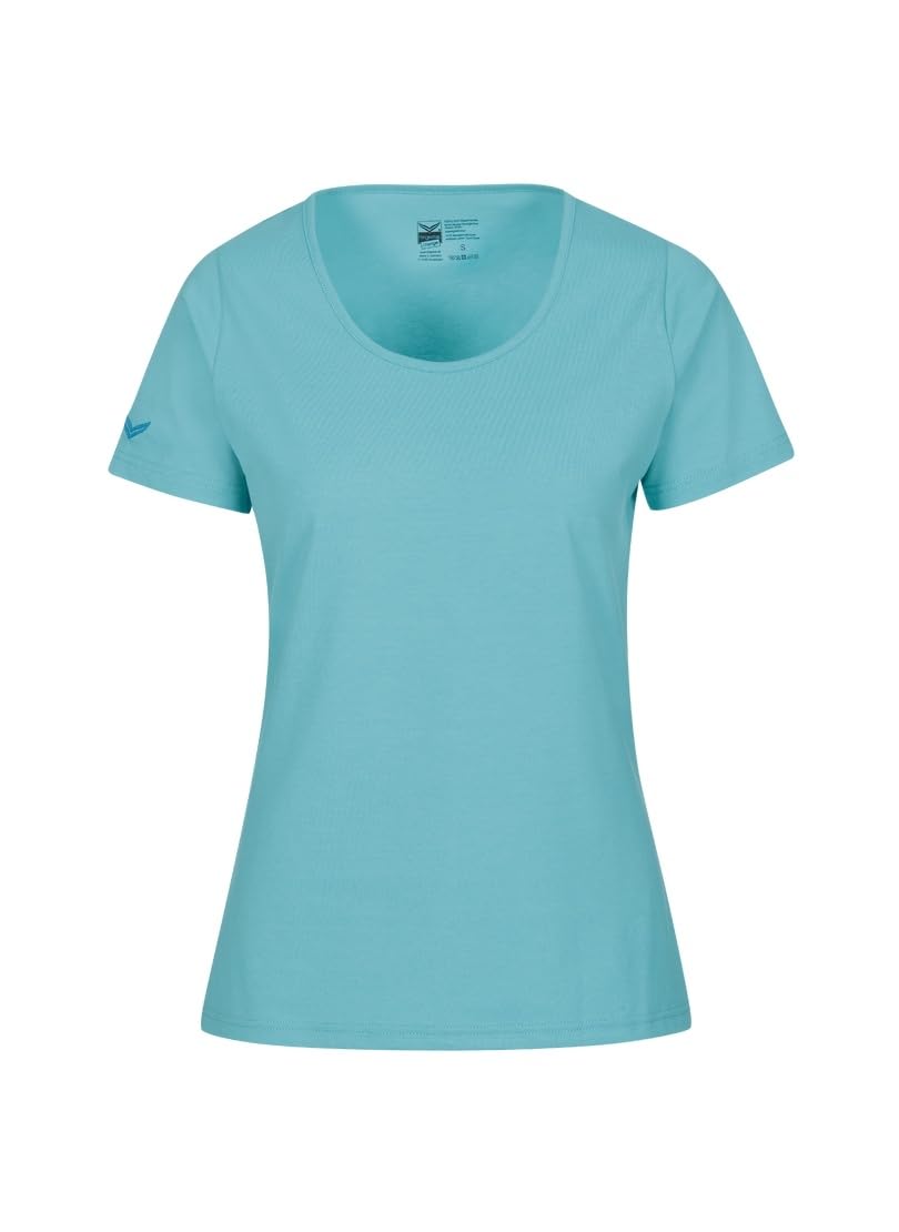 Trigema Damen Biobaumwolle 539201 T-Shirt, Grün (Mint-C2C 551), L