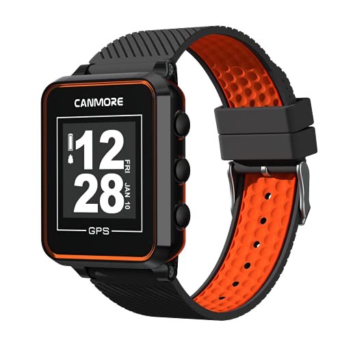 CANMORE TW353 Golf-GPS-Uhr, kontrastreiches LCD-Display, leichtes Golfzubehör, orange