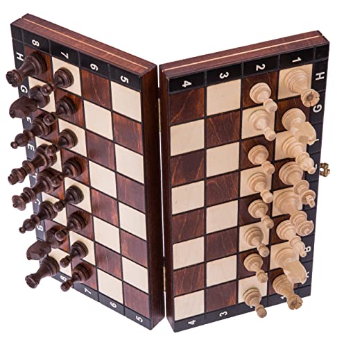Square - Schach Schachspiel - MAGNETISCHE - Classic - Schachfiguren & Schachbrett aus Holz