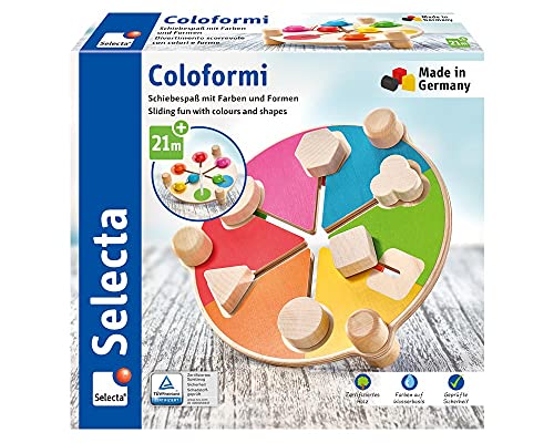 Coloformi, Schiebespaß mit Farben und Formen, 19 cm: Selecta Holzspielzeug Kleinkindwelt