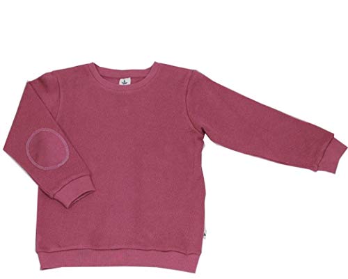 Leela Cotton Baby Kinder Sweatshirt Piquestoff Bio-Baumwolle Langarmshirt (128, Altrosa)