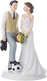 Dekora - Fußball Brautpaar Figur für Hochzeitstorte 18 cm