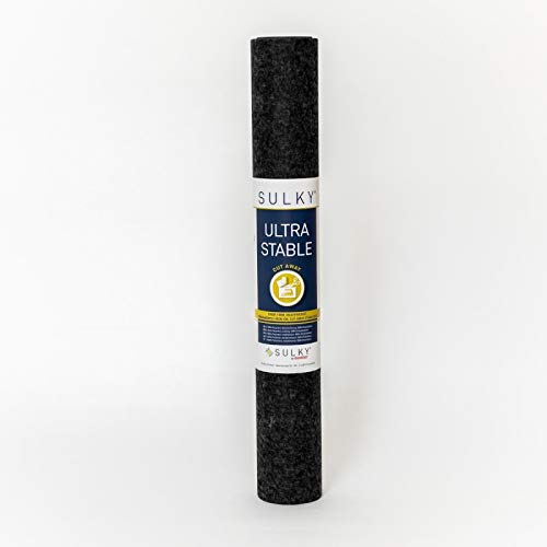Sulky Ultra Stable permanent klebendes Vlies zum Aufbügeln und Abschneiden (schwarz, 50 x 500 cm)