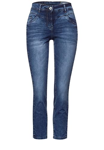 Cecil Damen 374943 Jeans, Mid Blue Used Wash, 27W / 26L EU