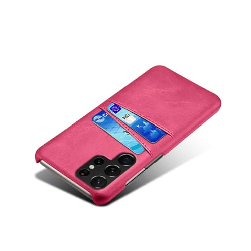 Hülle für Samsung Galaxy S23 Ultra S22 S21 S20 S10 Plus 5G S9 S8 Brieftasche Kreditkartenhalter Slot Case für Note 20 10 9 Cover, Rose, für Galaxy S8 Plus