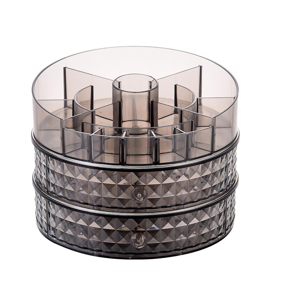 360 Grad Rotierende Kosmetische Aufbewahrungsbox Desktop Home Skin Care Organizer Lagerregal Schminktisch 1/2 Schichten