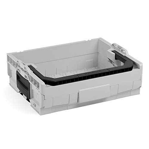 Bosch Sortimo LT-BOXX 136 in grau | Werkzeugkoffer leer| Werkzeugkasten leer Kunststoff | Idealer Werkzeugkoffer offen