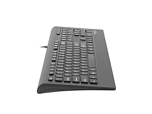 Natec Mulitmedia Tastatur Barracuda Slim USB, US-Layout, schwarz