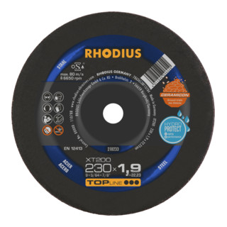 RHODIUS TOPline XT200 EXTENDED Extradünne Trennscheibe 230 x 1,9 x 22,23 mm