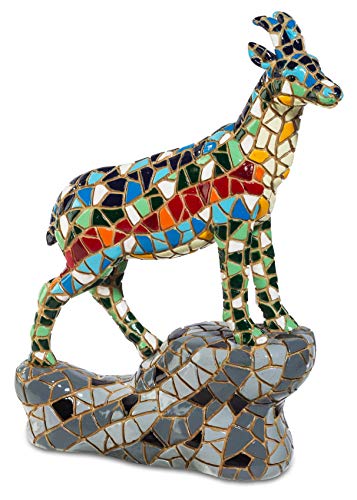 Figur aus Kunstharz, Chamois Mosaik, 12/7,5/3 cm