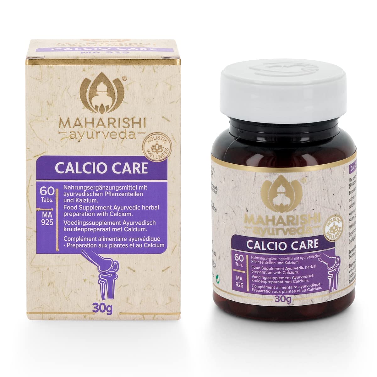 Maharishi Ayurveda Calcio Care Calcium Tabletten | Hochdosiertes Calcium | Vegan | Bio Calcium | 60 Tabletten | 1er Pack