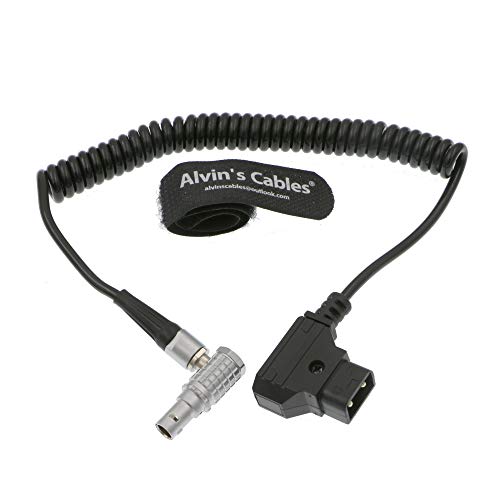 Alvin's Cables 2 Pin Stecker Rechtwinklig zu D-Tap Coiled Stromkabel für Anton Bauer Teradek ARRI
