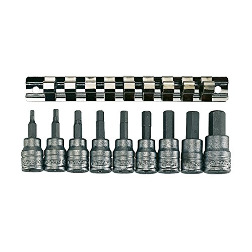 Teng - M3812 10 Stück Clip Rail Hex Key Socket Set Metric-3/8in Drive - TENM3812