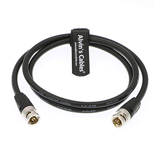 Alvin's Cables Neutrik BNC Stecker auf Stecker HD SDI 75 Ohm 12G Koaxial Kabel für 4K Videokamera 1M