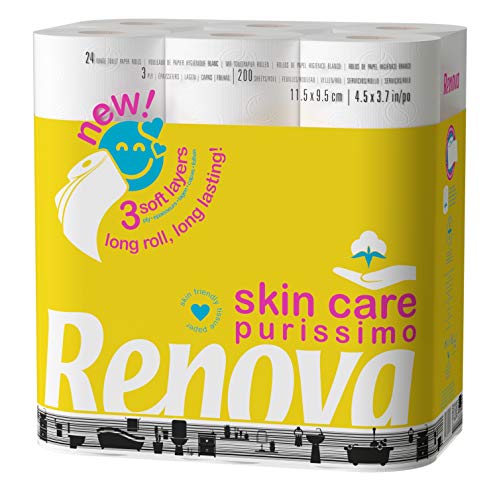 RENOVA Skin Care Purissimo Toilettenpapier, 24 Rollen, reinweiß (200073920)
