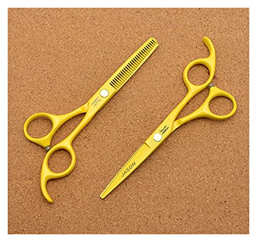 Haarschneidscheren 2 Stücke von 5,5 Zoll 16 cm, professionelle Haarschneider, Haarschneider, Dünnschere, Styling-Werkzeuge (Color : 2Pcs No Case Y)