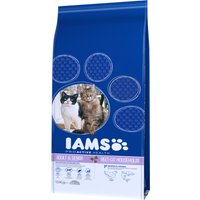 Iams Adult Multi-Cat Trockenfutter (für Haushalte mit mehreren erwachsenen Katzen, mit viel Huhn und Lachs, enthält viel hochwertiges tierisches Protein), 15 kg Beutel