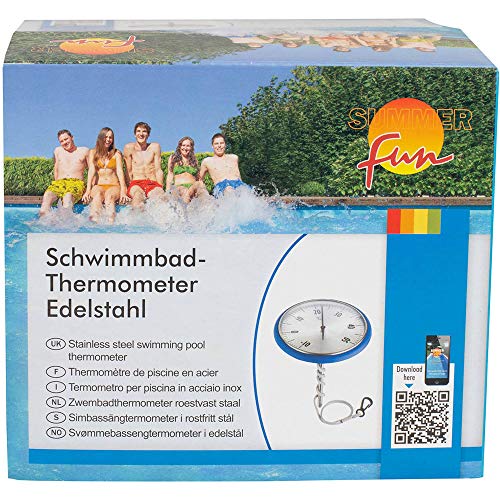 SUMMER FUN Schwimmthermometer, Kunststoff, blau