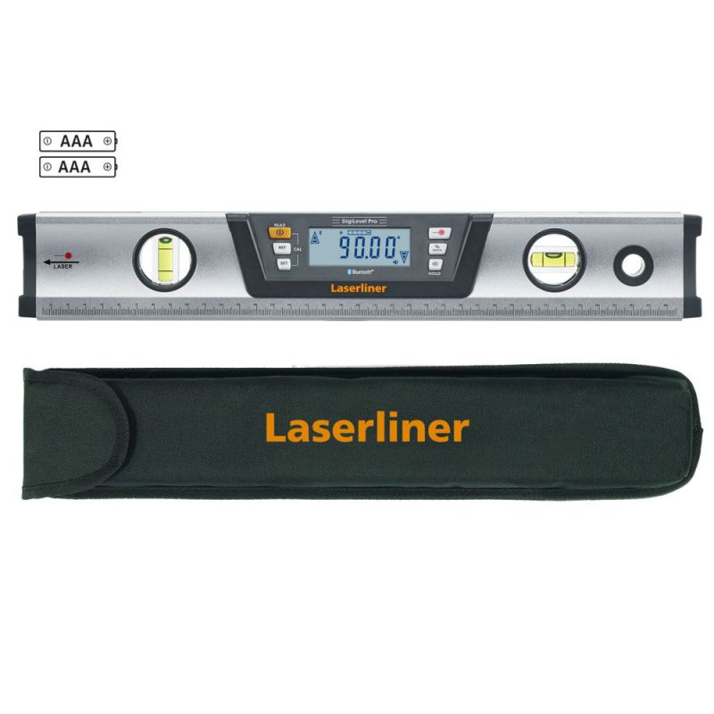 Laserliner DigiLevel Pro 40 081.270A Digitale Wasserwaage mit Magnet 400mm 90° 0.5 mm/m