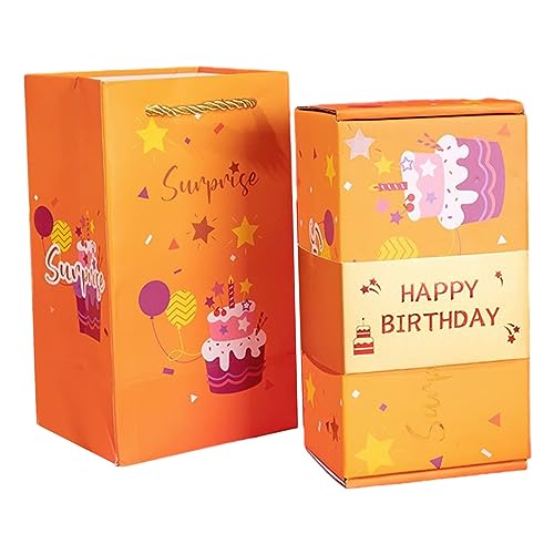 Shienfir Valentinstag-Geschenk-Box, wiederverwendbar, für Geburtstag, dickeres Papier, faltbar, Überraschung, Handtasche, 20 Stück
