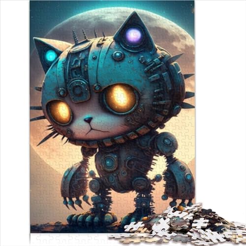 Puzzle for Adults 1000 Pieces Space Mechanical cat Funny Jigsaw Puzzles Wood Puzzle for Adults& Teens Age 12 Years Up for Family Fun & Game Night 1000pcs（50x75cm）