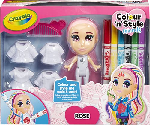 CRAYOLA 918941.005 Colour n Style Deluxe Doll, Rosa, 1 Unité (Lot de 1)
