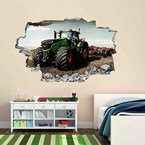 Wall Sticker Modern Tractor Wall Sticker Mural Decal Plant Farm Machinery Kids Boys Room-90x130cm