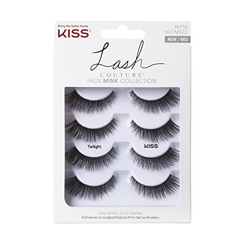 KISS Lash Couture Künstliche Wimpern Faux Mink Collection mit Kleber 96750-Twilight