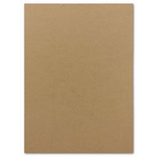 200 DIN A4 Papier-bögen Planobogen - Kraftpapier (Braun) - 240 g/m² - 21 x 29,7 cm - Ton-Papier Fotokarton Bastel-Papier Ton-Karton - FarbenFroh