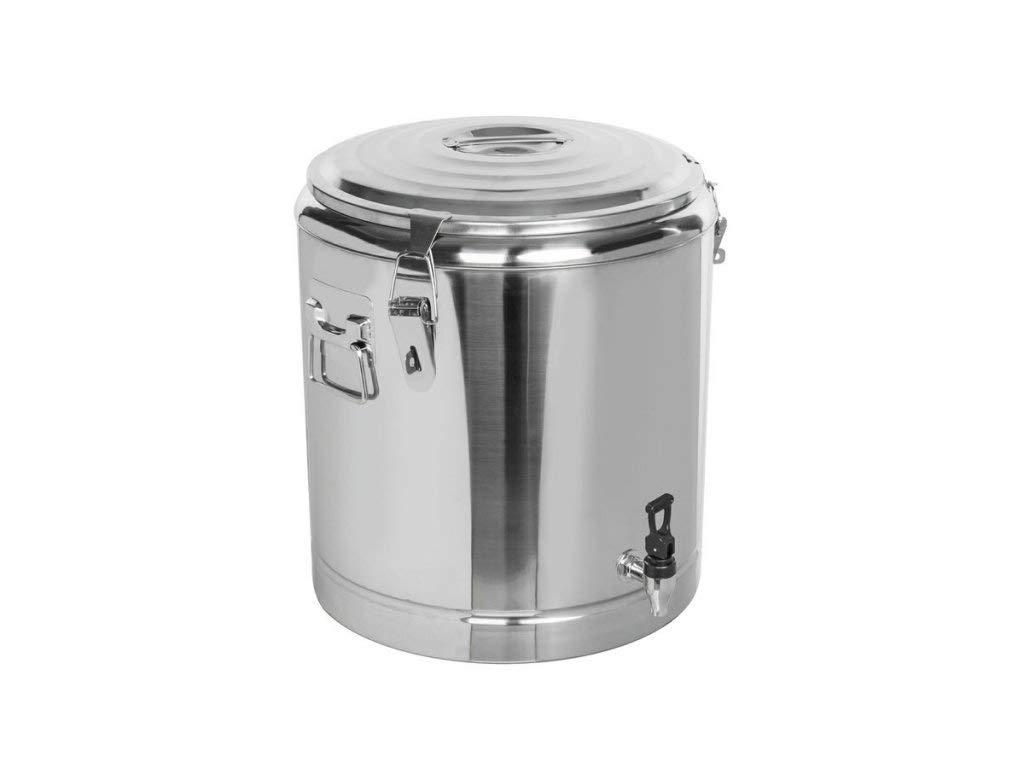 Profi Gastro Edelstahl Thermotransportbehälter mit Ablaufhahn & Druckausgleichsventil von 10-50 Liter auswählbar (36x46 cm 23 Liter)