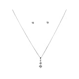 Shmily Premium Zirkonia Schmuckset Collier + Ohrstecker Brautschmuck Hochzeitsschmuck Kette KS0009