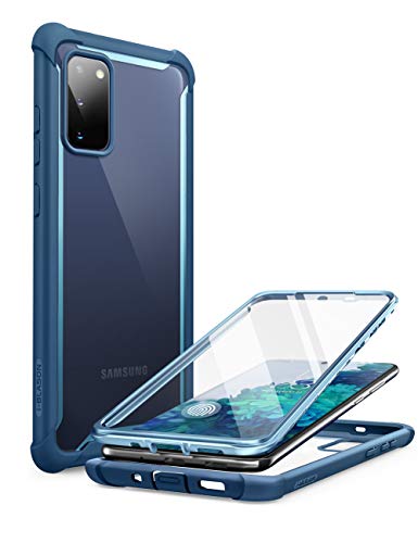 i-Blason Transparent Hülle für Samsung Galaxy S20 FE (6.5") 5G Handyhülle Bumper Case Robust Schutzhülle Cover [Ares] mit Displayschutz 2020, Blau