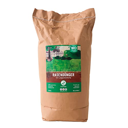 Plantura Bio-Rasendünger, organisch, 10,5 kg in Papierverpackung, 3 Monate Langzeitwirkung, zur Frühjahrs- & Sommerdüngung, unbedenklich für Haustiere