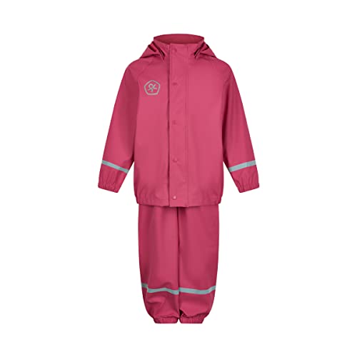 Color Kids Unisex Kinder Rain Set solid PU Regenjacke, Honeysuckle, 98