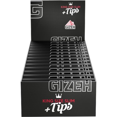 Gizeh Black Papers und Tips King Size Slim Extra Fine 2 Boxen (50 Booklets)