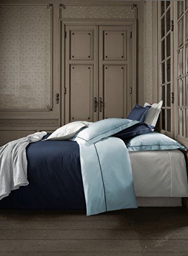 De Witte Lietaer Bumblebee Perkal Bettbezug + Kissenbezüge, Baumwolle, Baumwolle, blau, 240 x 220 cm