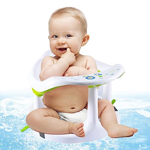 Baby-Badestuhl,Baby-Badewannen-Stützsitz - Hitzebeständiger Badesitz, rutschfest, rutschfest, hautfreundlich, für Jungen und Mädchen im Alter von 6–18 Monaten Youding
