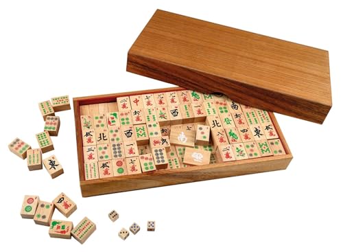 Philos 6323 - Mah Jongg, mit arabischen Zahlen, Holz