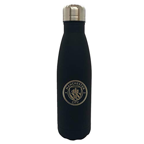 Manchester City FC - Thermosflasche mit weichem Bezug - Offizielles Merchandise - Geschenk für Fußballfans - 500 ml