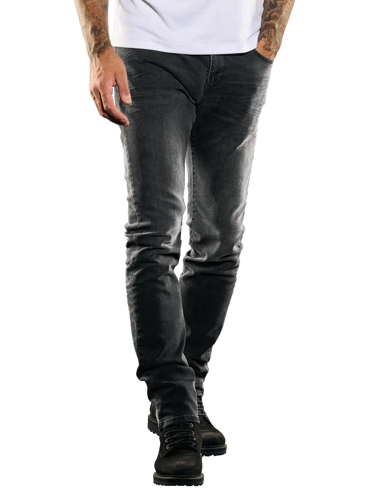 emilio adani Herren Herren Super-Stretch-Jeans Slim fit, 35592, 35592, Anthrazit in Größe 32/32