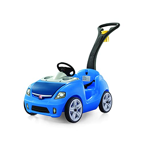 Step2 Whisper Ride Kinderauto / Rutscher in Blau | Spielzeug Auto mit Schiebestange | Kinderfahrzeug / Rutscherauto ab 1.5 Jahre