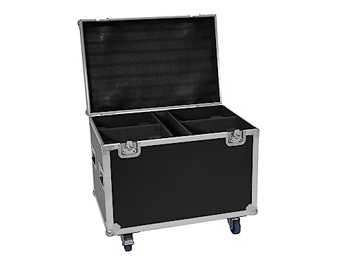 ROADINGER Flightcase 4x TMH-W400 | PRO Flightcase mit Lenkrollen für 4 x TMH-W400