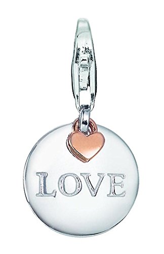 ESPRIT Charm Damen-Anhänger ES-MEDAL LOVE 925 Silber rhodiniert - ESCH91587D000