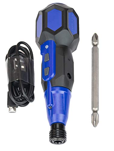 HYUNDAI HY-HYBSD36 Akkuschrauber, wiederaufladbar, USB, 3,6 V, Blau und Schwarz