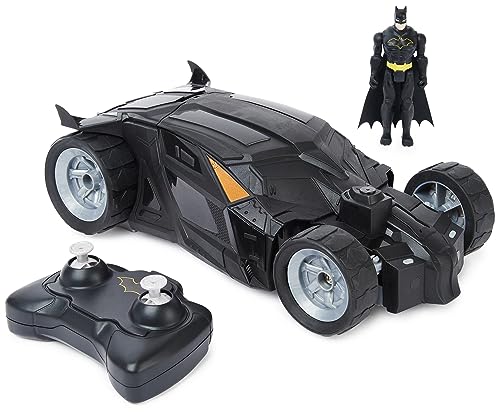 DC Comics, Batman Batmobile mit Fernsteuerung, einfach zu Fahren, kompatibel mit Batman-Figuren, Kinderspielzeug für Jungen und Mädchen