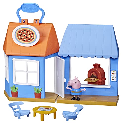 Peppa Pig Peppa's Adventures Peppa's Pizza Place Carry-and-Play Spielset Vorschulspielzeug, inklusive Figur und 4 Zubehörteilen