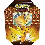 Lively Moments Pokemon Karten Tin Box Sun&Moon Hidden Fates Raichu-GX EN Englisch Trading Card Game / Metallbox