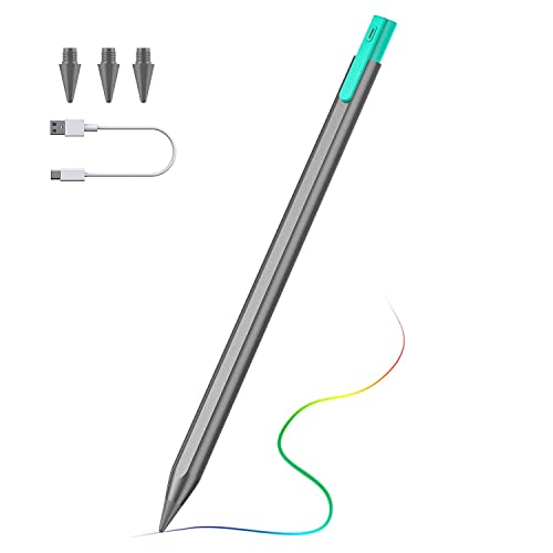 TiMOVO Stylus Stift mit Palm Rejection für (2018-2022) iPad 10./9./8./7./6. Generation, iPad Pro 11/12,9 2022, iPad Air 5/4/3, Mini 6/5, Kugelschreiber Pressendesign, Space Grau