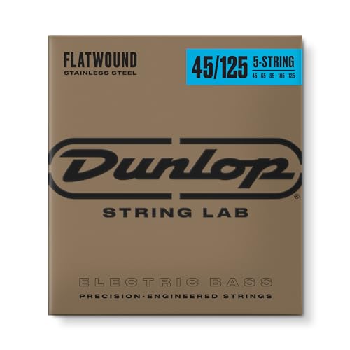 Dunlop DBFS45125 Flatwound Bass Saiten, mittel