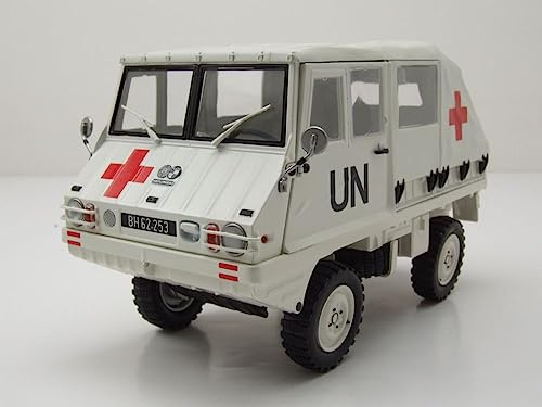 Schuco kompatibel mit Steyr Puch Haflinger UN Rotes Kreuz beige Modellauto 1:18
